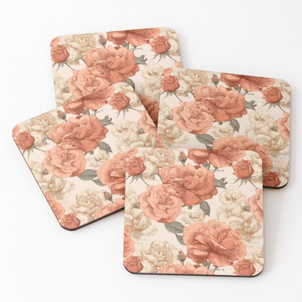 Item preview, Wild Rose Print - Vintage Flower Pattern  - Retirement Gifts for Dad designed and sold by RoyalStarsPatts.