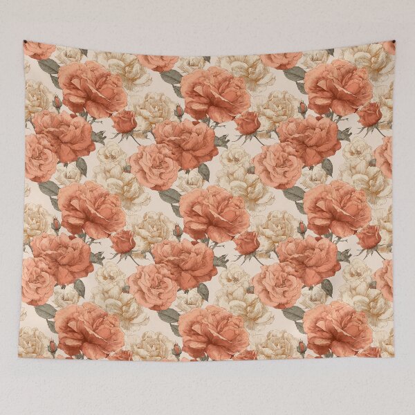 Item preview, Wild Rose Print - Vintage Flower Pattern  - Retirement Gifts for Dad designed and sold by RoyalStarsPatts.