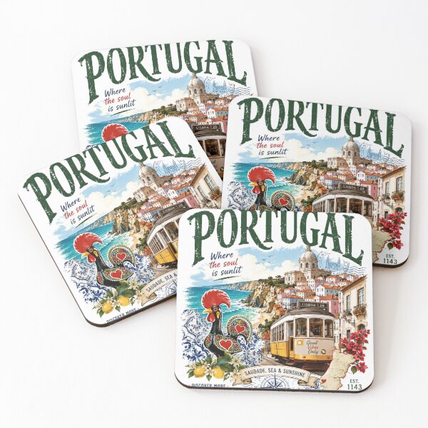 Item preview, Portugal Vibes Only – Sun, Sea & Saudade Design designed and sold by Countries&Cities Shop.