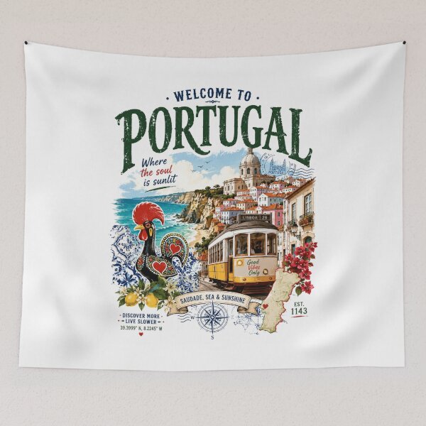 Item preview, Portugal Vibes Only – Sun, Sea & Saudade Design designed and sold by Countries&Cities Shop.