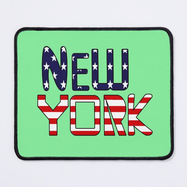 Item preview, New York Patriotic Typography Graphic | USA Flag Style NYC Urban Travel Design designed and sold by zohocreations.