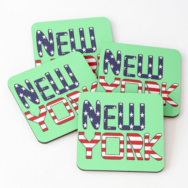 Item preview, New York Patriotic Typography Graphic | USA Flag Style NYC Urban Travel Design designed and sold by zohocreations.