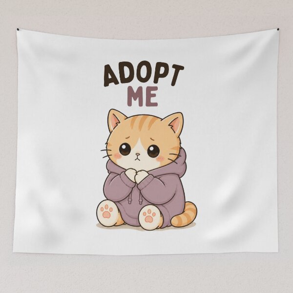 Item preview, Adopt Me Cat | Cute Kawaii Aesthetic | Pet Adoption Design designed and sold by The Mood Index.