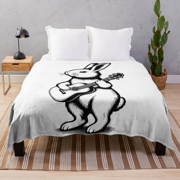 Item preview, Rabbit playing the guitar designed and sold by heptenart.