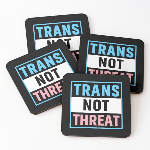 Item preview, Trans Not Threat Transgender Pride Ally Support Acceptance Flag designed and sold by designclub.
