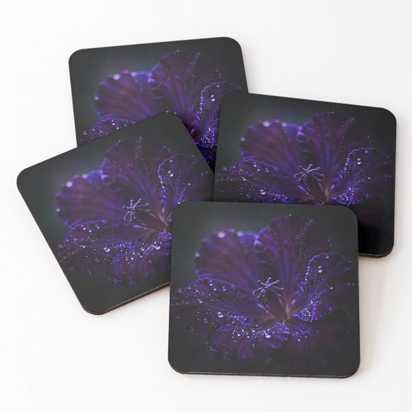 Item preview, Labyrinth of Darkness and Color — Purple Flower Water Drops designed and sold by CunningMaskPrints.