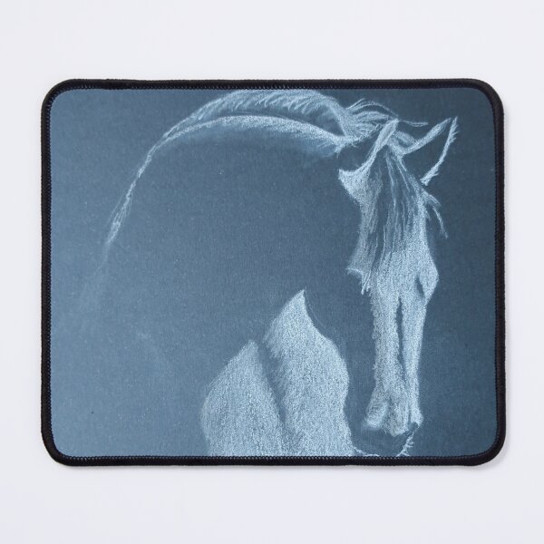 Item preview, White Horse on Black Background designed and sold by TurquoiseBird.