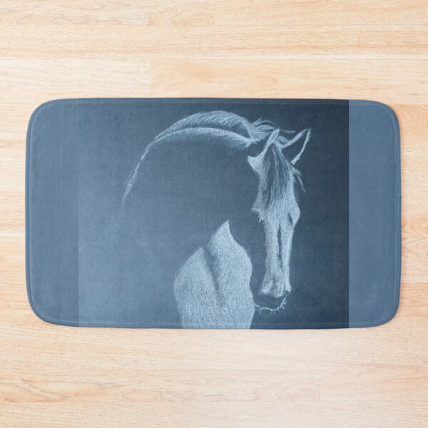 Item preview,  White Horse on Black Background designed and sold by TurquoiseBird.