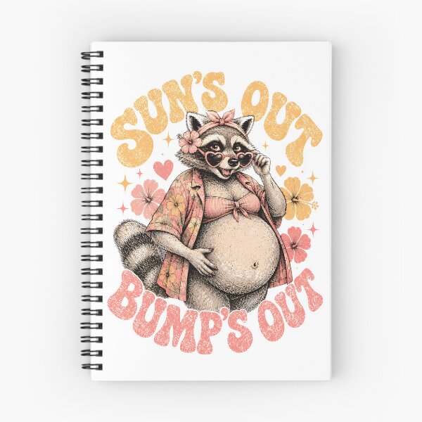 Item preview, Pregnant Girl Summer Suns Out Bumps Out Feral Raccoon Mom designed and sold by DesignsByAnett.