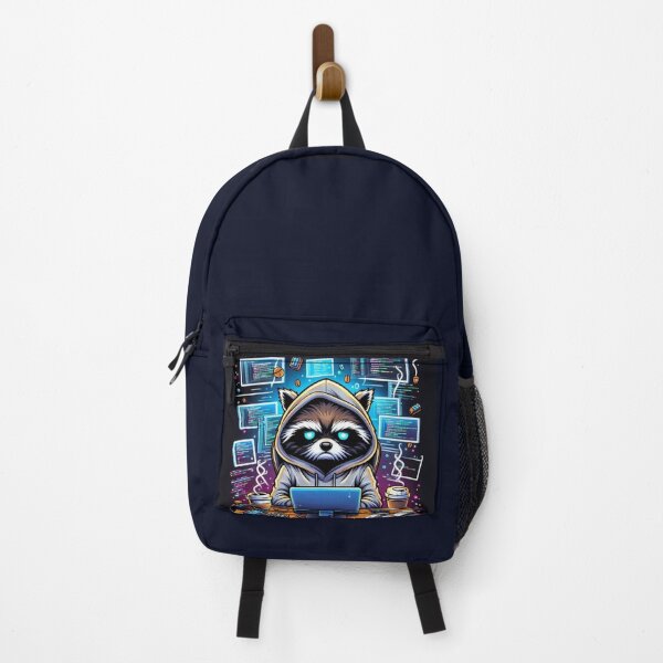 Item preview, Cyberpunk Raccoon Coder – Funny Hacker Animal Design designed and sold by Dogandesighn.