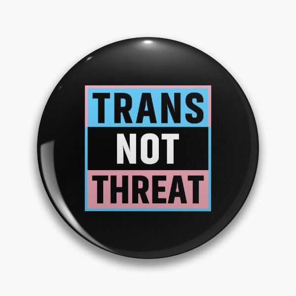 Item preview, Trans Not Threat Trans Flag Block Text Pride Ally Visibility Support designed and sold by designclub.