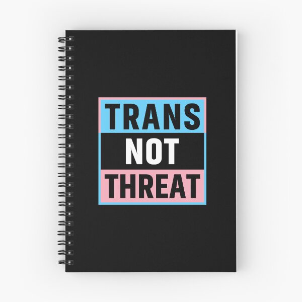Item preview, Trans Not Threat Trans Flag Block Text Pride Ally Visibility Support designed and sold by designclub.