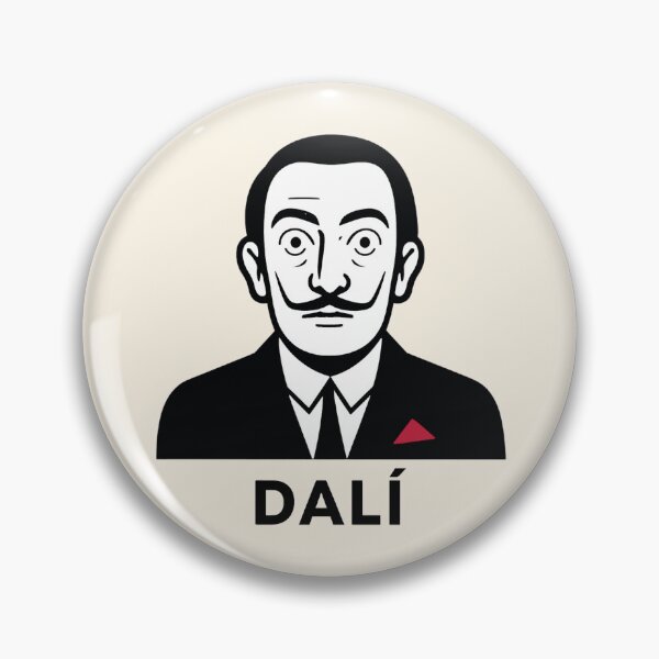 Item preview, Minimalist Salvador Dalí Inspired Portrait – Surreal Line Art Design designed and sold by Creative_Canvas.