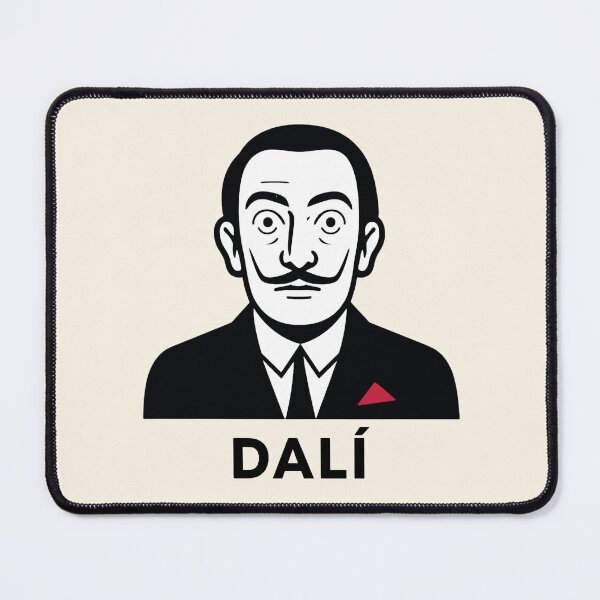 Item preview, Minimalist Salvador Dalí Inspired Portrait – Surreal Line Art Design designed and sold by Creative_Canvas.