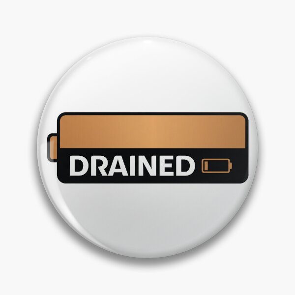 Item preview, Drained Empty Battery Funny Energy Parody designed and sold by ⭐Anistore⭐.