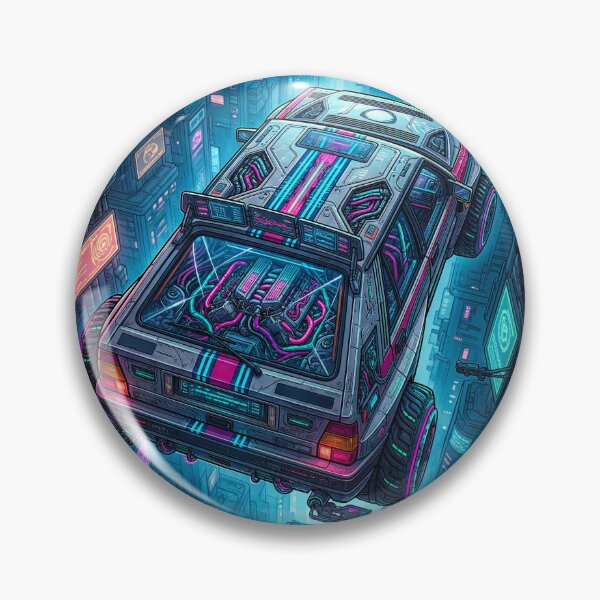 Item preview, Floating Future Hatchback Through Cyberpunk Canyon designed and sold by RevUpDesign.