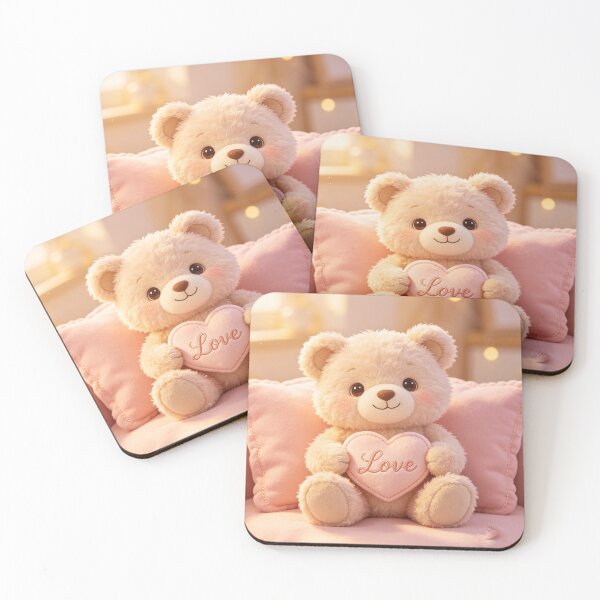Item preview, Adorable Teddy Bear Holding Love Heart designed and sold by AwakenFah.