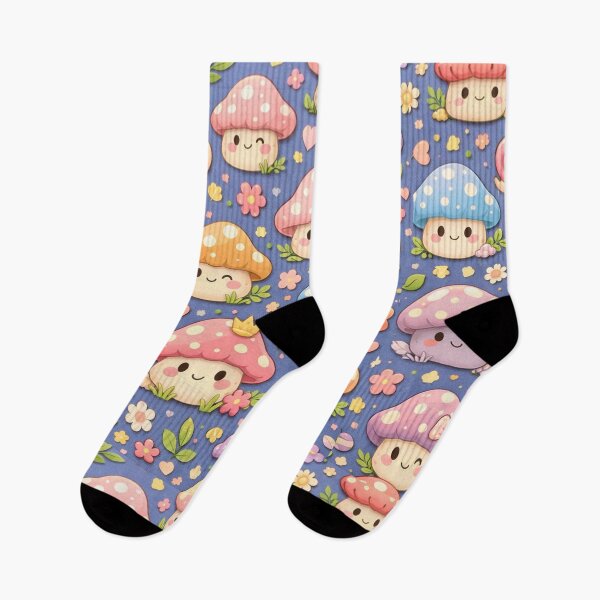 Item preview, Smiling Mushrooms Kawaii Forest World designed and sold by IYASDiaz.
