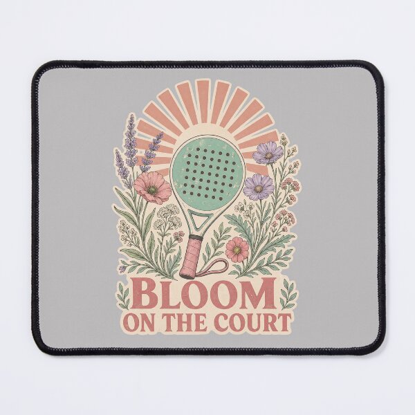 Item preview, Funny Padel girly Quote - bloom on the court- Retro Vintage Padel Art designed and sold by BelievingCreates.