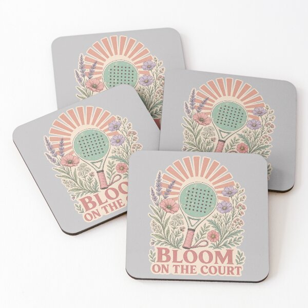 Item preview, Funny Padel girly Quote - bloom on the court- Retro Vintage Padel Art designed and sold by BelievingCreates.