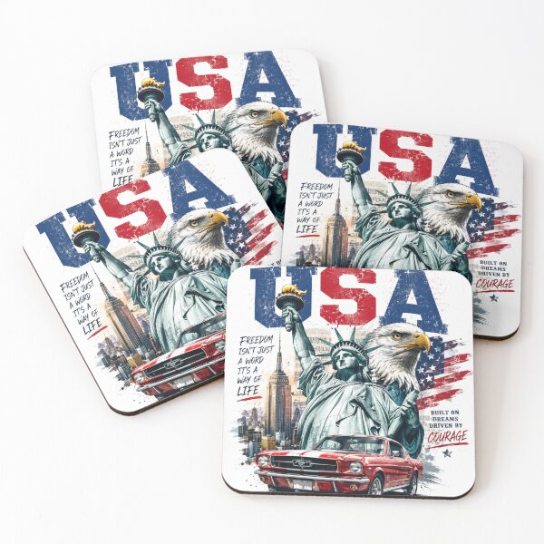Item preview, Land of the Brave – USA Vintage Design designed and sold by Countries&Cities Shop.
