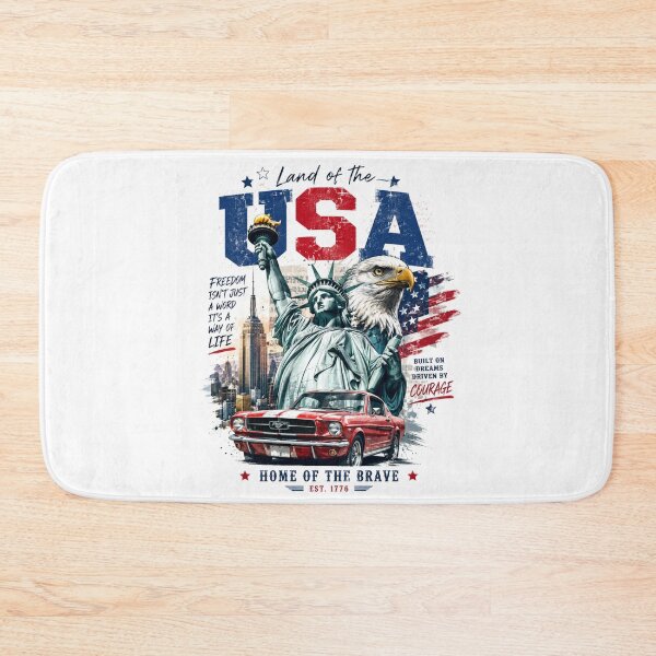 Item preview, Land of the Brave – USA Vintage Design designed and sold by Countries&Cities Shop.