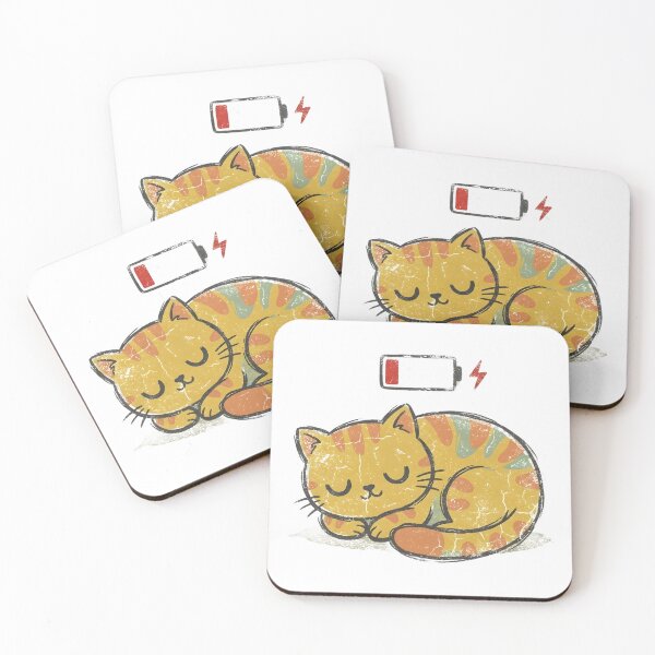 Item preview, Sleeping Cat Low Battery Funny Graphic designed and sold by KaysonSmith.