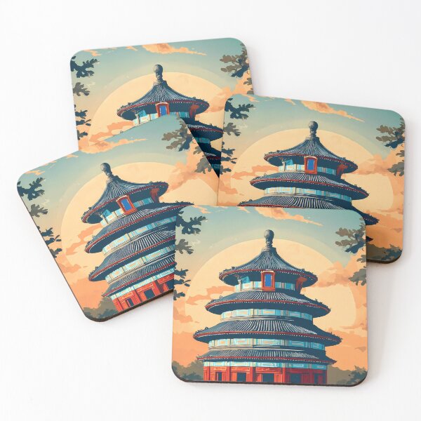Item preview, Vintage Temple of Heaven Beijing Retro Travel Poster Illustration designed and sold by JacksoonLester.