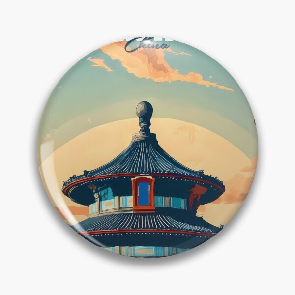 Item preview, Vintage Temple of Heaven Beijing Retro Travel Poster Illustration designed and sold by JacksoonLester.