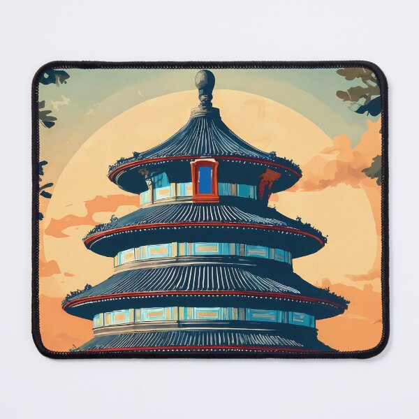 Item preview, Vintage Temple of Heaven Beijing Retro Travel Poster Illustration designed and sold by JacksoonLester.