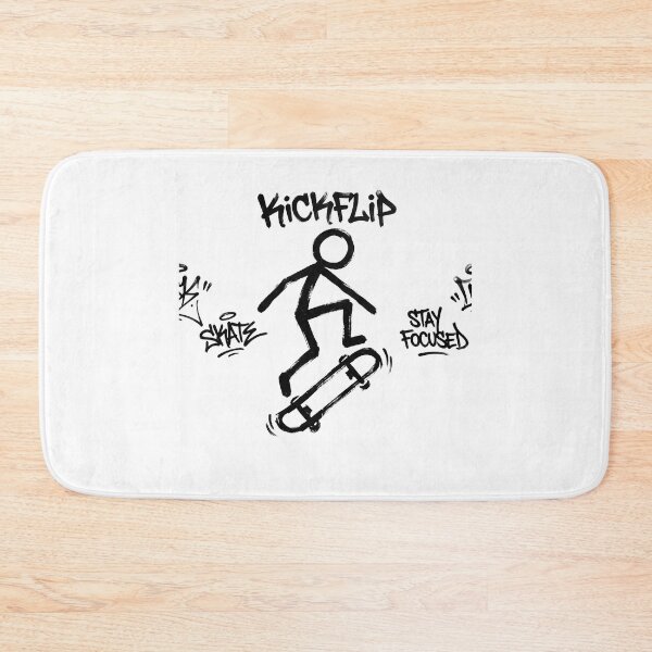 Item preview, Stoic Skateboarder Kickflip Graffiti Art designed and sold by InfiniteOrbit.