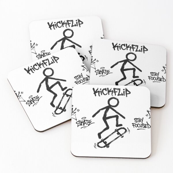Item preview, Stoic Skateboarder Kickflip Graffiti Art designed and sold by InfiniteOrbit.