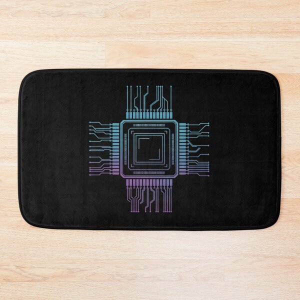 Item preview, Minimalist Semiconductor Microchip Design Futuristic Circuit Board Tech Graphic designed and sold by ArcticFoxStudio.