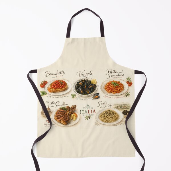Item preview, Italian Cuisine Poster – Illustrated Tuscan Specialties designed and sold by JOANNASKAH.