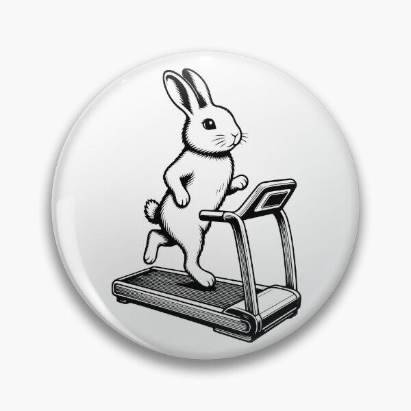 Item preview, Rabbit on the treadmill designed and sold by heptenart.