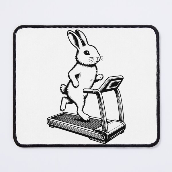 Item preview, Rabbit on the treadmill designed and sold by heptenart.