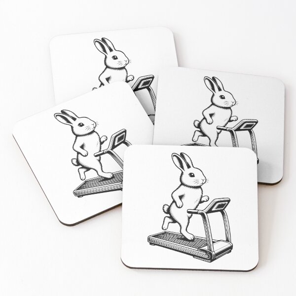 Item preview, Rabbit on the treadmill designed and sold by heptenart.