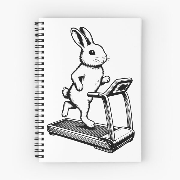Item preview, Rabbit on the treadmill designed and sold by heptenart.