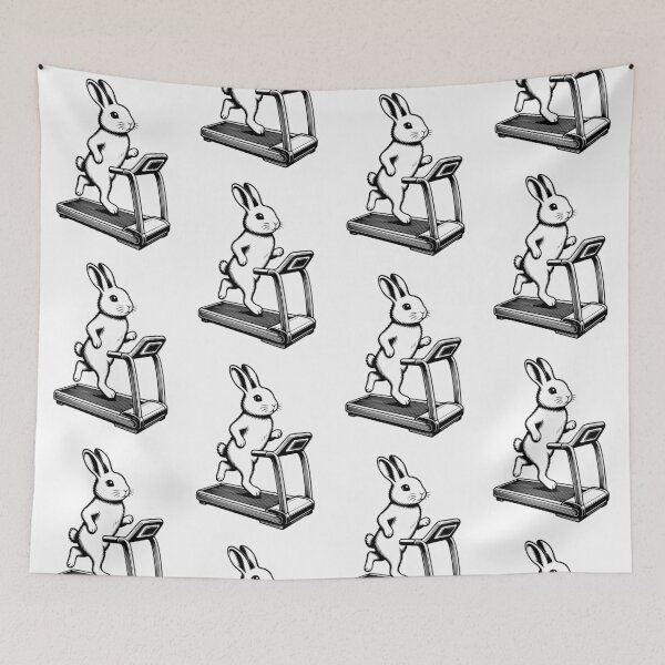 Item preview, Rabbit on the treadmill designed and sold by heptenart.