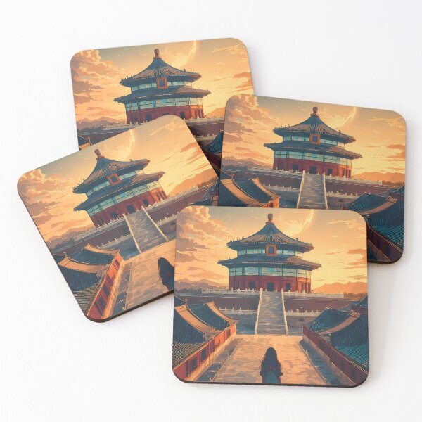 Item preview, Dreamy Anime Journey to the Temple of Heaven Beijing Pastel Landscape designed and sold by JacksoonLester.