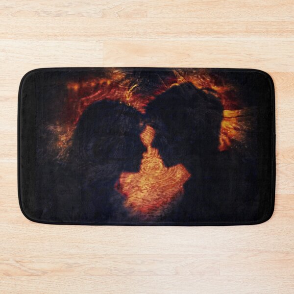 Item preview, Contours of Love — Fiery Kiss in the Dark Romantic Couple Art Print Wall Poster designed and sold by CunningMaskPrints.
