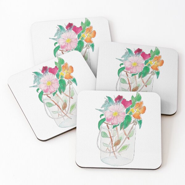 Item preview, Watercolour Wildflowers in a Jar | Botanical Floral Art Print designed and sold by Twisted-Type-Co.