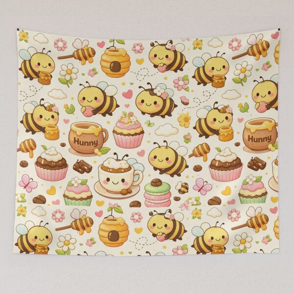 Item preview, Cute Honey Bee Kawaii Garden designed and sold by IYASDiaz.