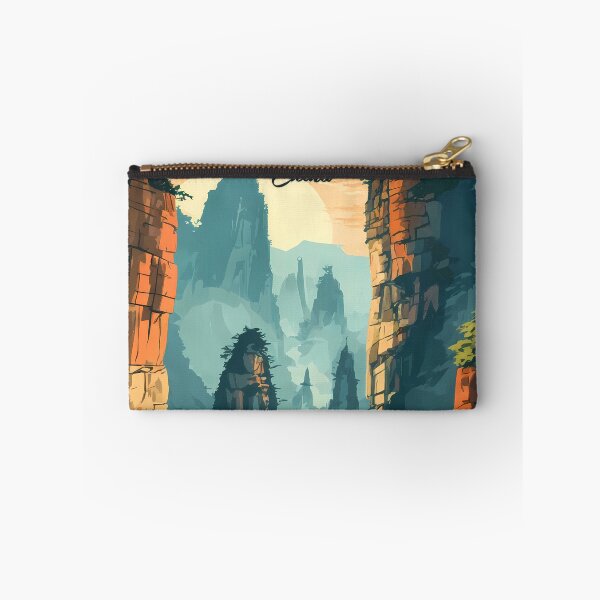 Item preview, Retro Zhangjiajie Mountains Vintage Travel Poster China Nature Illustration designed and sold by JacksoonLester.