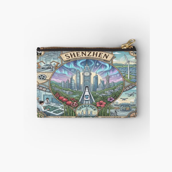 Item preview, Shenzhen Innovation City & Futuristic Skyline Illustration designed and sold by Alice Cristalis.