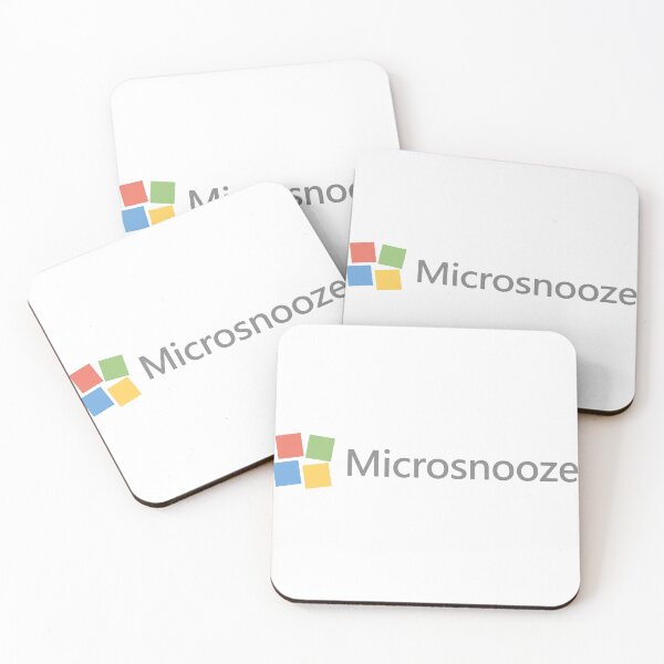 Item preview, Microsnooze Funny Sleep Tech Parody Logo designed and sold by ⭐Anistore⭐.