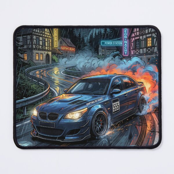 Item preview, Night Drift Racing Car Near Medieval Castle designed and sold by RevUpDesign.