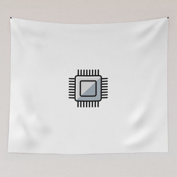 Item preview, Minimalist Microchip Icon – Clean Semiconductor Tech Design designed and sold by ArcticFoxStudio.