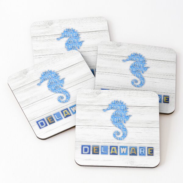 Item preview, Delaware License Plate Seahorse designed and sold by Elisabeth Lucas.