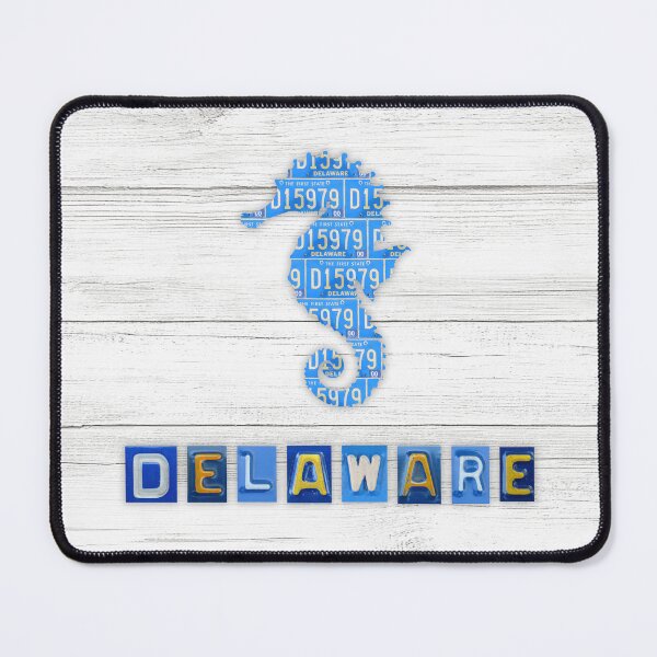 Item preview, Delaware License Plate Seahorse designed and sold by Elisabeth Lucas.